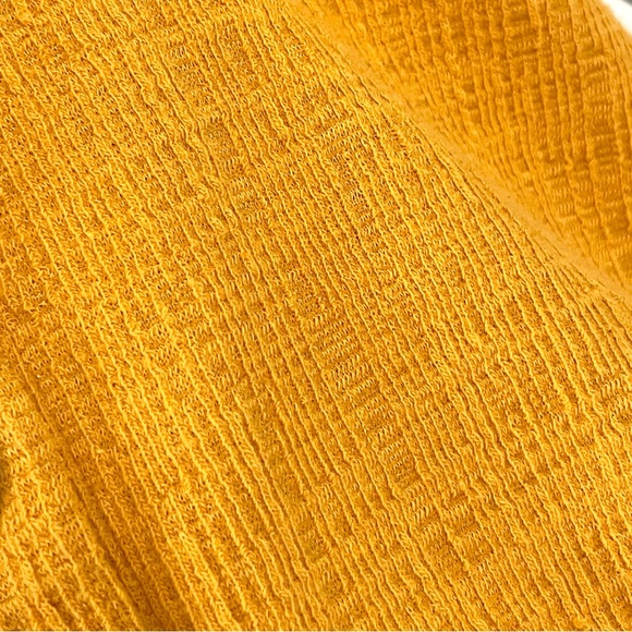 Madewell Texture & Thread Button Front Rank Dress Tungsten Glow Yellow Medium - Picture 13 of 16